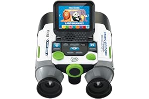 LeapFrog Magic Adventures Binocular Camera, Real Interactive Binoculars with Night Vision & Camera with 10X Optical Zoom, Educational BBC Images, Videos & Facts, Toy for 5, 6+ Years, English Version
