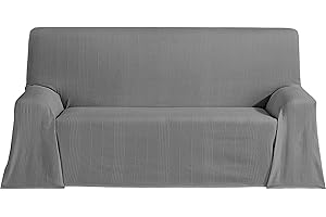 ECOMMERC3 | Foulard Multiusos Tamaño 180x260 cm Tanto para Sofá o Cama - Colcha Multiusos Color Antracita Cubrecama Decorativas para Sofá, Cama - Jarapa Sofá o Cama Protector Ligero y Elegante