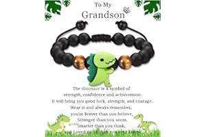 EPIRORA Gifts for Grandson,Dinosau Bracelet Grandson Gifts,Teenage Boys Bracelet Gifts Presents for Grandson,Christmas Valentines Day Graduation Birthday Gifts for Boys Kids