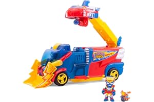 SUPERTHINGS RIVALS OF KABOOM SUPERTHINGS Rescue Truck, Camión de Rescate de Superthings con Escalera y Nave, Incluye 1 Kazoom Kid y 1 SuperThing