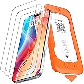 NEW'C 3 Pieces, Full Coverage Screen Protector for iPhone 17 Pro Max 6.9 Inches [Automatic Installation], Tempered Glass &ndash; Ul