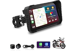 Jansite 6,25-tums Pekskärm för Motorcykel Carplay Android Auto med TPMS | Kompatibel med CarPlay och Android Auto, vattentät motorcykel skärm, dubbel bluetooth, Siri/G-oogle assistent