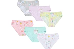POWER FLOWER Mutandine in Cotone per Bambina – Slip Morbidi e Confortevoli, Intimo per Bambine 2-12 Anni (Confezione da 6)