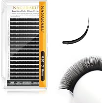 NAGARAKU Wimpernverlängerungen 0.05 C Curl – 10-11-12 Mm Mix, 3-Schichten Kamelie – Megaweich & Leicht Für Natürlichen Volume-Look