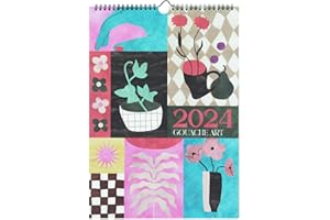 GRUPO ERIK Kokonote: Calendario 2024 Arte Gouache - Calendario 2024 da muro A3 con 12 illustrazioni, 28x39,7 cm FSC®, Calendario artistico 2024, Calendario 2024 da muro grande