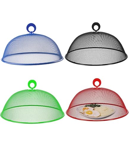 Grand Cloche Pliable En Maille Pour Protéger Nourriture - Anti-Mouches Extérieur Jardin Barbecue 60 Cm