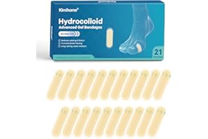 Parches de Gel para Ampollas - Kimihome 21 Unidades Apósitos Hidrocoloides Impermeables para Talones, Pies y Manos con Prevención de Ampollas y Protección contra la Fricción (Spot Pack)
