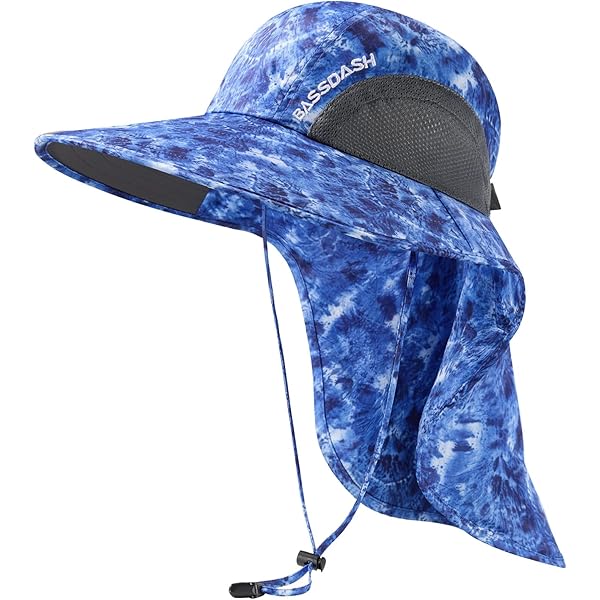 2-in-1 Opvouwbare oprolbare zonneklep met brede rand UPF 50 UV-bescherming zonnehoed met afneembare nekbeschermer capuchon voor reizen, vakantie, strand, zwemmen, fietsen, kamperen, wandelen, trekking, hardlopen hoofddeksels