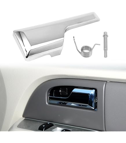 TRQ Driver Side Interior Door Handle Chrome - Compatible With 2007-2015 Ford Edge & Lincoln MKX Front/Rear