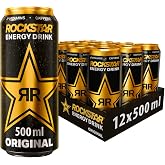 Rockstar Original Caffeinated Energy Drink - Pack of 12 500ml Cans - 6 Litres Total