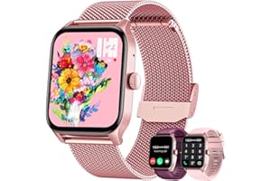 DOOMIXS Orologio Smartwatch Donna Fitness Watch: 1.83" Schermo Smart Watch con Chiamate Bluetooth Risposta Vivavoce 100+ modalità Sport Frequenza Cardiaca da Polso Activity Tracker Contapassi per Android iOS