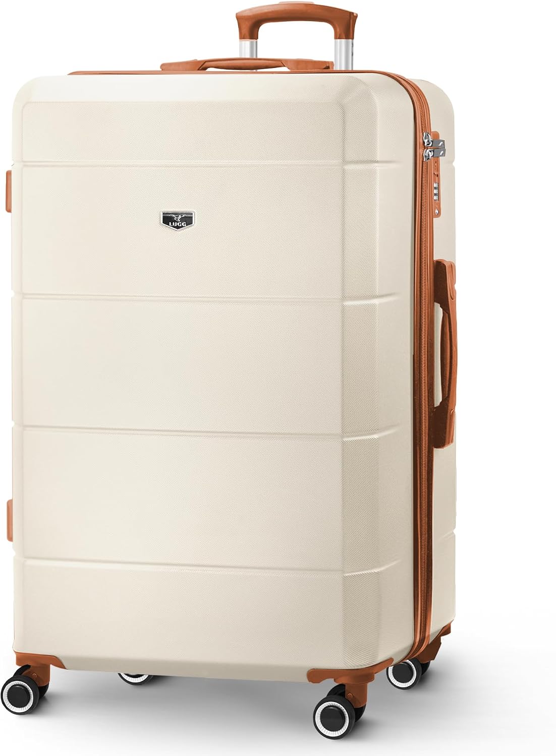 LUGG 28 Inch Jetset Suitcase Hard Shell Case 4 Wheel Travel bag Lightweight ABS Material with TSA Lock Approved for Travel with easyJet, British Airways, RyanAir, Virgin Atlantic, Emirates(75x49x29cm)