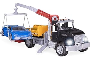 Driven by Battat WH1225C1Z Standardowa seria zabawek, bagażnik holowniczy, światła i dźwięki – ciężarówki i pojazdy robocze dla dzieci w wieku od 3 lat