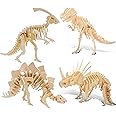 ZPPLD 3D Dinosaur Puzzle,3D Wooden Puzzle,3D Puzzle,Dinosaur Model,Wooden Puzzle for Kids and Adults,Puzzle Education,Best Gifts & Toys for Kids(4pcs dinosaur)