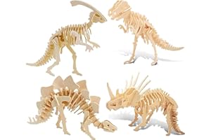 ZPPLD 3D Dinosaur Puzzles,Dinosaur Toys,3D Wooden Puzzle,3D Puzzles,Dino Model,Wooden Puzzle for Kids and Adults,Puzzl Education Toys for Kids