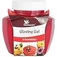 BLOSSOM Edible Glazing Gel for Cake & Desserts Toppings Decoration- Strawberry, 250 gm