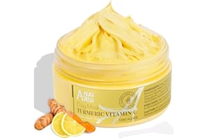 ‎ANAIRUI ANAiRUi Kurkuma Vitamin C Tonerde Maske für Akne und dunkle Flecken, Vitamin C Clay Gesichtsmaske für Mitesser, Poren, Falten, feuchtigkeitsspendende, klärende, reinigende Hautpflegemaske, 120g
