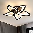Dorlink LED Ceiling Light, 60W 5400LM Modern Design Ceiling Lighting, 5 Lights Living Room Ceiling Light Acrylic Black Flower Fittings Ceilings for Bedroom, Kitchen, Dining Room 3000K Warm White