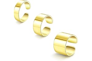 Kakonia 3PCS Anelli a Fascia Regolabile per Donna Uomo Anelli a Nocche con Polsino Aperto Piatto Pianura Anello a Fascia Larga Set Larghezza 6/10/15 MM