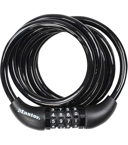 ABUS Antivol à câble Numero 5510C/180 - Antivol Compact à Code pour Deux- Roues économiques et vélos d'enfants - 10 mm Niveau de sécurité 3 - Noir