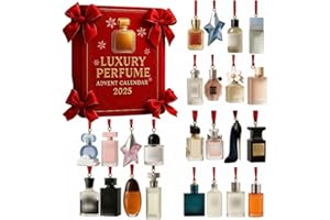 GENÉRICO Calendario Adviento Perfumes Lujo, Set Regalo Con 24 Perfumes, 24 Días Fragancias Diseño Para Mujer Y Hombre: Set Regalo Premium Para Cuenta Atrás Navideña (1 PCS)