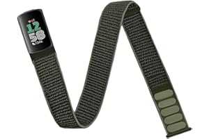 Chinber Nylon Sport Ankle/Arm Band Compatible with Fitbit Charge 6/5 Bands,Elastic Nylon Braided Arm Strap for Women Men