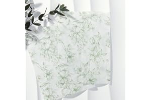 UNIQOOO 50 Pack Pre-Folded Green Grace Bloom Vellum Jackets for 5x7 Invitations, 115GSM Transparent Vellum Jacket for Vintage Themed Wedding & Events