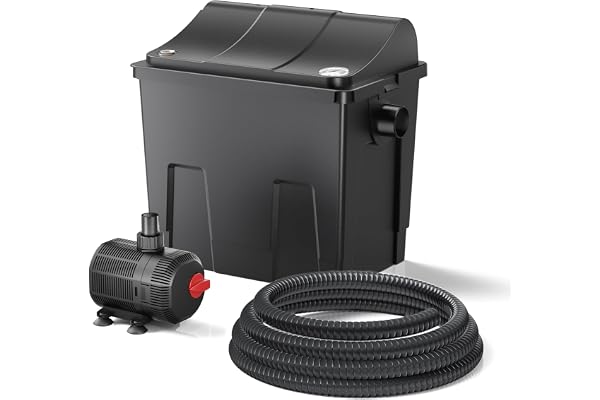 SunSun CBF-200T Filtre Biologique – pour étangs de 8000 L Max. – 6000 L/h – Système de Filtration Complet – avec UV et Pompe – bassins Poissons Koi
