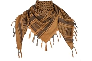 MiaoMa Shemagh Men's 100 Cotton Military Tactical Desert Keffiyeh Arabian Head Scarf, Stylish and Versatile for Women Bandana 110x110cm