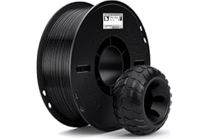 ELEGOO TPU 95A Filamento per Stampanti 3D 1,75 mm Nero 1KG, TPU Filamento Flessibile Morbido per Stampa 3D, Bobina da 1kg Compatibile con la Maggior Parte delle Stampanti 3D FDM