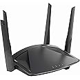 D-Link DIR-X1860 EXO AX1800 Wi-Fi 6 Router with Gigabit Ethernet Ports, MU-MIMO, Band Steering, 1024 QAM, OFDMA, Firewall, Parental Controls and Speedtest. Works with Alexa/Gooogle Assistant, Black