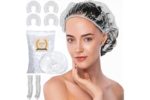 TENZAR 100 Pcs Disposable Shower Caps for Women UK and Mens as Well Multi-Purpose Thickening Elastic Bath Cap Plastic Waterproof Clear Shower Cap Bath Shower Caps Women Spa, Home Use,Hotel and Hair Salon.