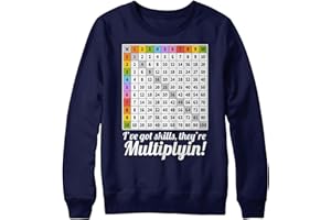 Purple Print House Maths Times Tables Grid Learning Kids Sweater - Funny Multiplication Math Jumper - Mathematics School Teacher Gift Boys Girls Sweatshirt