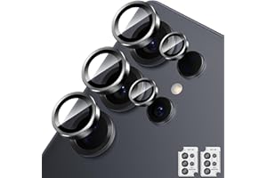 Locofun Caméra Arrière Protecteur pour Samsung Galaxy S25 Ultra 5G, Dureté 9H Protection Objectif Caméra, Anti Rayures Ultra Résistant Film Verre Trempé-Noir