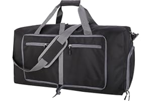 ehsbuy 60L Reisetasche Groß Faltbare Sporttasche Herren Damen mit Schuhfach Taschen Wasserdicht Saunatasche Travel Bag für Sports Urlaub Gym Übernachtung