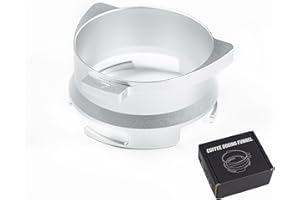 Generic CreepyParty Kaffee Dosierring 54mm Espresso Kaffee Accessrioes Dosiertrichter mit Aluminium für Sage Delonghi Breville Siebträger, Silber