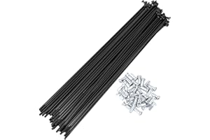 HEROFFIX 36 Set 12G Bicycle Spoke 12G Bike Wheel Spokes 45 Steel Black