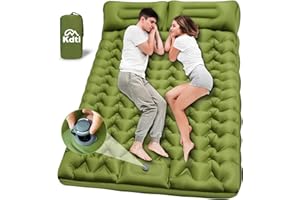 Kdti Double Sleeping Pad, Ultralight Inflatable Camping Mat, 10cm Thickness Durable Compact Sleeping Mat for 2 Persons, Waterproof Camping Aattress for Backpacking, Hiking, Tent Travel, Beaches