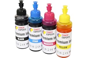 TONER EXPERTE® 4 x 100 ml (1 SET) Universale Ricarica Inchiostro sostituire per CANON HP BROTHER LEXMARK DELL RICOH compatibili per Cartucce e sistema CISS | Alta Qualità