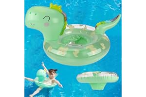 CYCFMYYLY Baby Swimming Float, Pool Inflatable Float with Seat and Handle, Dinosaur Ring Toys for Toddler 3-60 Months Infant Training Summer Bath Float(Green)