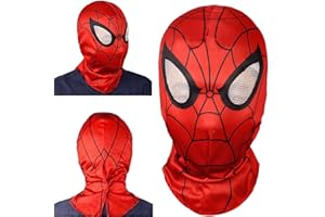 molezu Spiderman Maske Superhelden Erwachsene Maske Weihnachten Masken Kostümzubehör Party Masken Role Play Kostüme Weihnachten Mask Unisex Kopfbedeckungen spielen Film Helm Props Rot