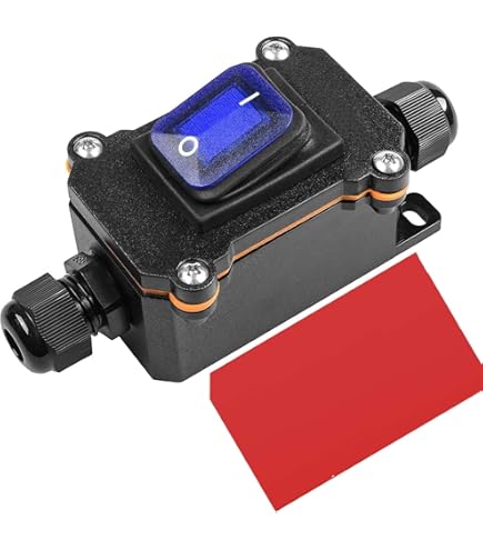 AYWHP 30A 220V IP65 waterdichte kabelschakelaar, 2 stuks, waterdichte inline schakelaar, DC DPST 4-polig, 12 V kabelschakelaar