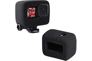 HSU 2-pak piankowa osłona przedniej szyby do GoPro Hero 13/12/11/10/9 czarna - osłona redukcji szumów przedniej szyby do nagrywania audio wideo na zewnątrz