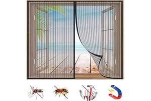 BAJIAN-LI Moustiquaire Fenêtre Magnétique, Rideau de Fenêtre pour Prévenir Moustiques et Insectes, Fermeture Automatique Adsorption Magnétique, pour FenêTres ou Porte-Black-a|| 39x53inch(100x135cm)
