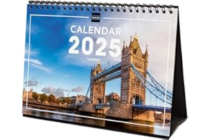 Finocam – International 2025 Desktop Photo Calendar Month View January 2025 – December 2025 (12 months) London International