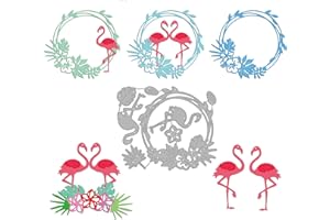 GLOBLELAND Fustelle Fenicottero Metallo Taglio Muore Fenicottero Taglio Muore Stencil Modello Fustelle in Metallo per Stencil in Metallo per Carta Scrapbooking Decor