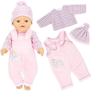 BOXOB 4pcs 15cm/17cm Ensemble De Vêtements Poupée, Kawaii Tenure De