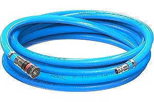 AUPROTEC set de manguera de aire comprimido Ø 13 mm interior, 10 m de PVC con acoplador rápido S2000 para compresores de aire, manguera para compresor AUPROTEC de alta flexibilidad