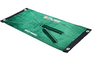 PURE2IMPROVE Golf Training Mat Golf Swing Impact 52 x 23 cm - Impact Mat Swing Path Impact Place Exercise Mat Tee Mat
