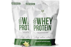 Foodelis Proteinas Whey 2000GR Vainilla | 66 Dosis | Whey Protein con Aminoácidos Esenciales | Proteinas para Masa Muscular de Alta Solubilidad | Proteina en Polvo de Fácil Digestión y Absorción
